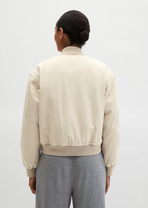 Twill-Blouson regular garment-dyed — Linen Beige (alternate view)