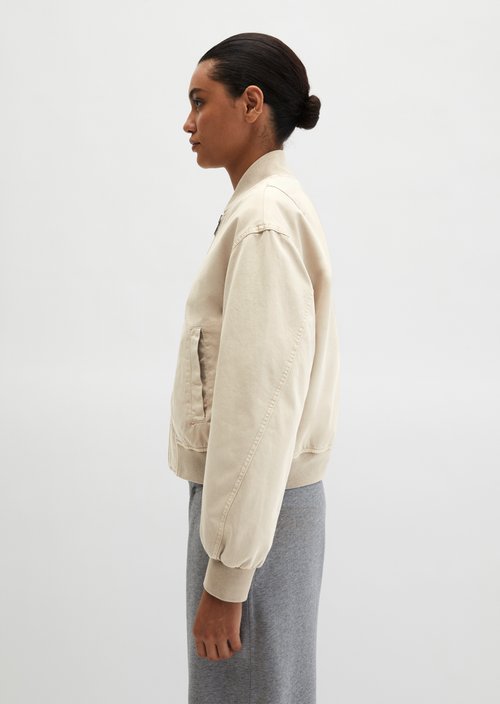 Twill-Blouson regular garment-dyed — Linen Beige