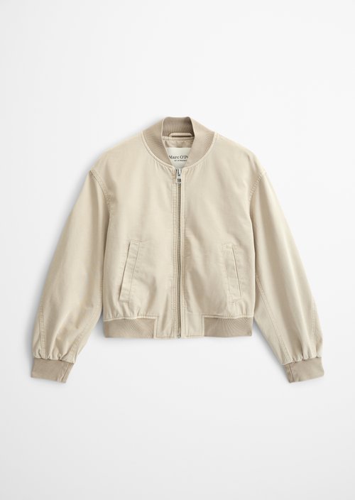 Twill-Blouson regular garment-dyed — Linen Beige