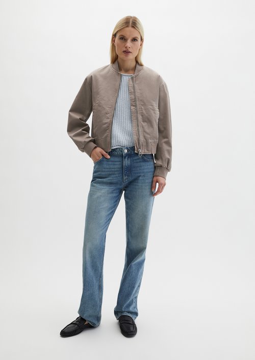 Twill-Blouson regular garment-dyed — Chalky Brown