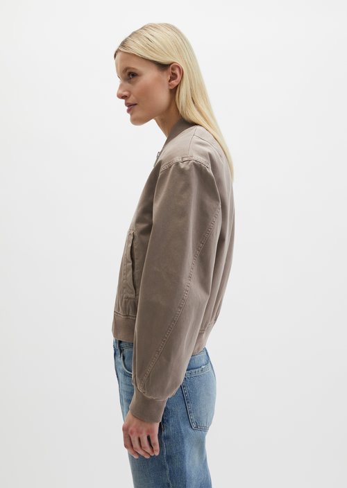 Twill-Blouson regular garment-dyed — Chalky Brown