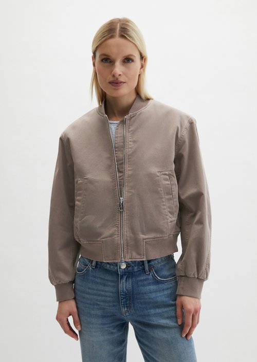 Twill-Blouson regular garment-dyed — Chalky Brown