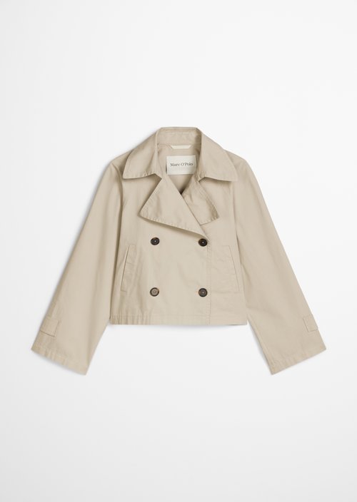 Relaxed trench jacket — Linen Beige