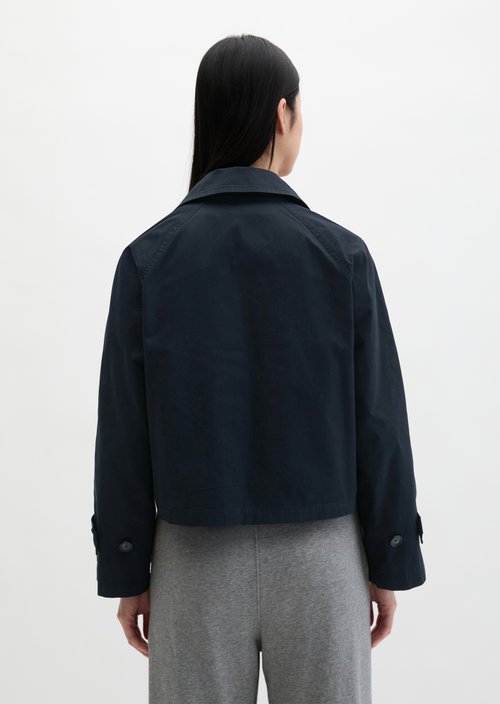 Relaxed trench jacket — Deep Night Blue