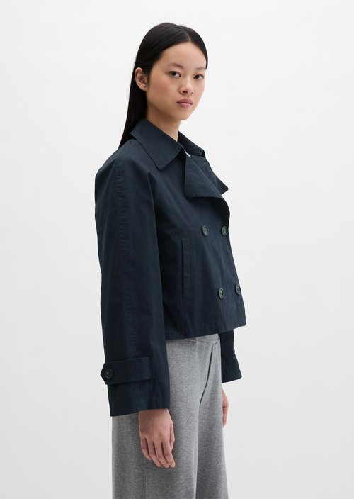 Relaxed trench jacket — Deep Night Blue