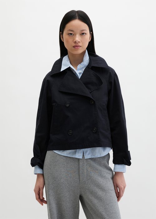 Relaxed trench jacket — Deep Night Blue