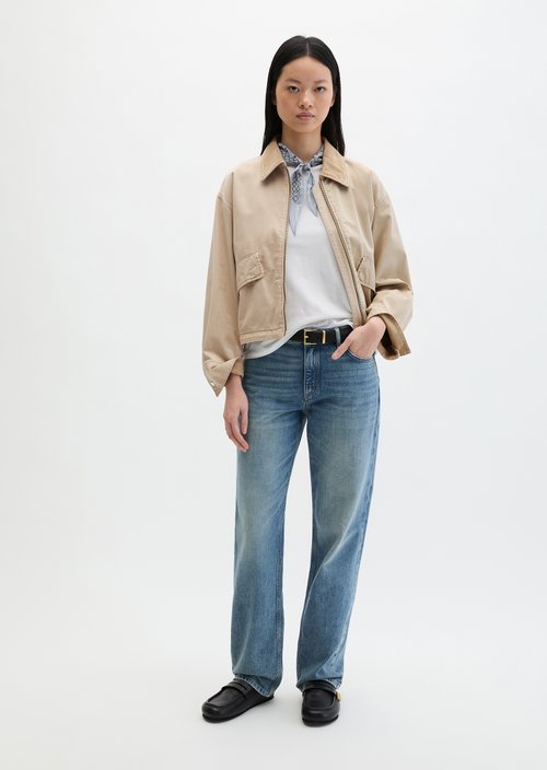 Barnjacket regular garment-dyed — Linen Beige