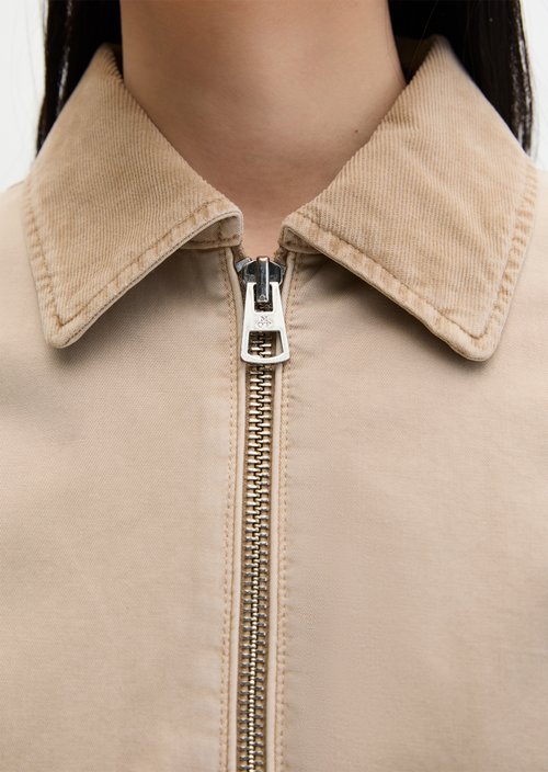 Barnjacket regular garment-dyed — Linen Beige
