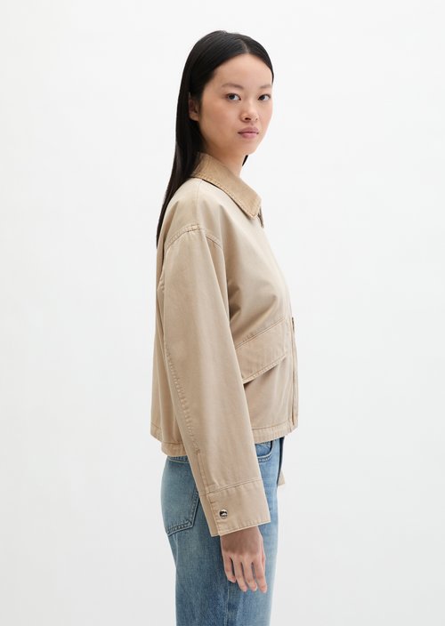 Barnjacket regular garment-dyed — Linen Beige