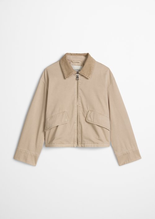 Barnjacket regular garment-dyed — Linen Beige