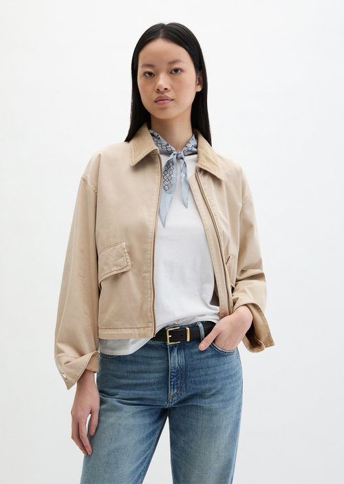 Barnjacket regular garment-dyed — Linen Beige