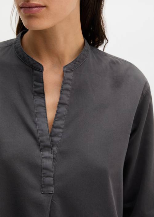 Losse blouse Blue Graphite in detailaanzicht