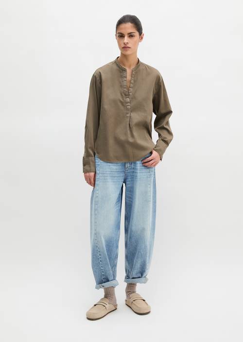 Losse blouse Chalky Brown in vooraanzicht