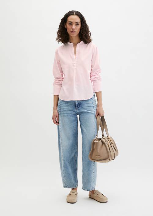 Losse blouse Dried Rose in vooraanzicht