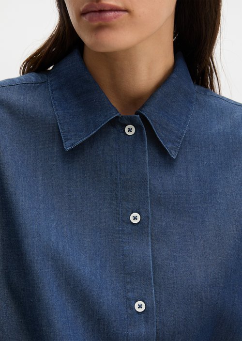 Regular denim blouse — Dark Blue