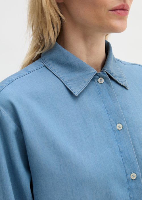 Regular denim blouse — Light Blue