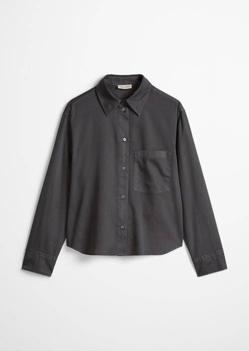 Relaxed cropped blouse — Blue Graphite
