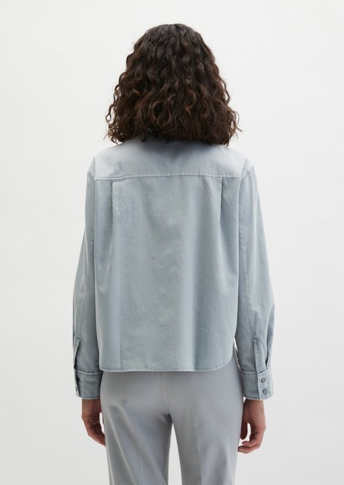 Relaxed cropped blouse — Grey Horizon