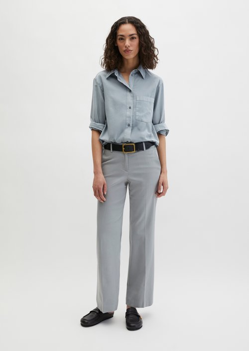 Relaxed cropped blouse — Grey Horizon