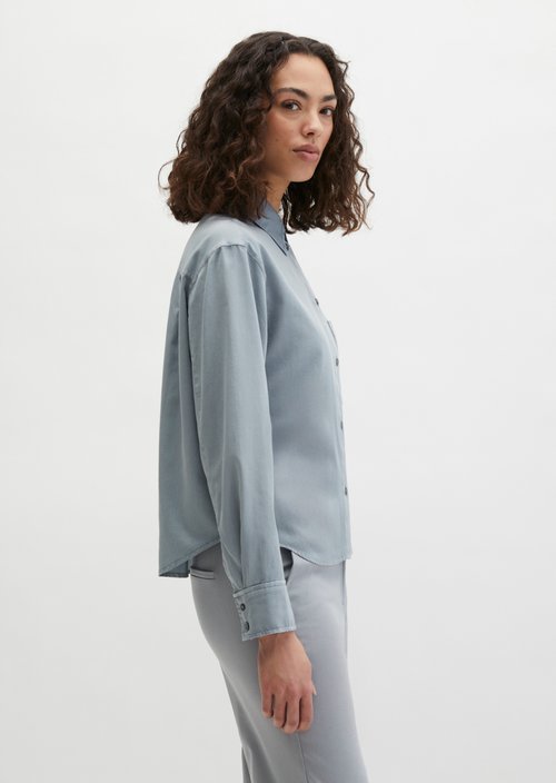 Relaxed cropped blouse — Grey Horizon