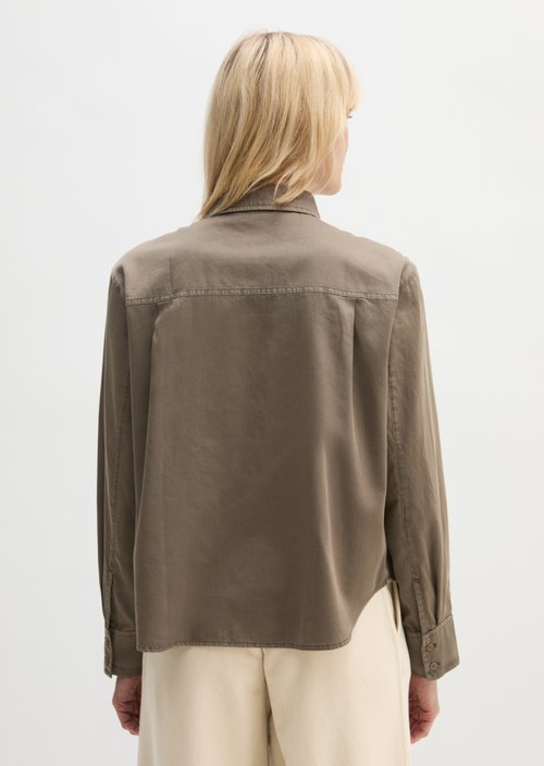 Relaxed cropped blouse — Chalky Brown