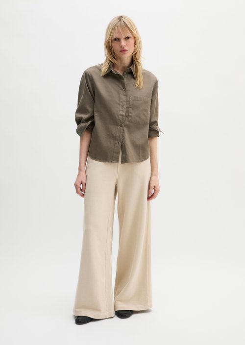 Relaxed cropped blouse — Chalky Brown