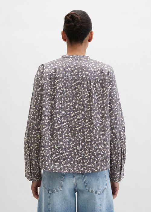 Ruffled loose blouse — Medium Grey