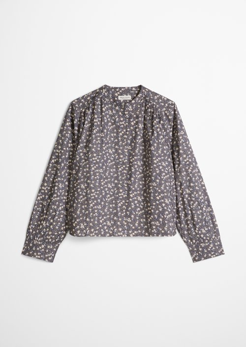 Ruffled loose blouse — Medium Grey