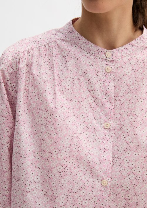 Ruffled loose blouse — Light Pink