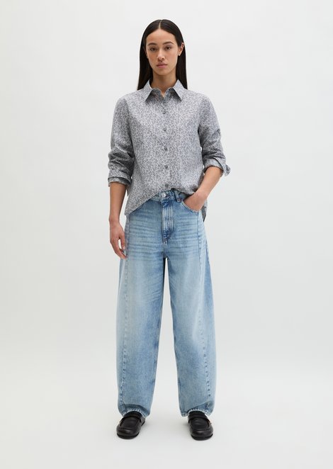 Marc O'Polo Bluse A-Shape, Damen, blau, Gr. 32, 100% Baumwolle