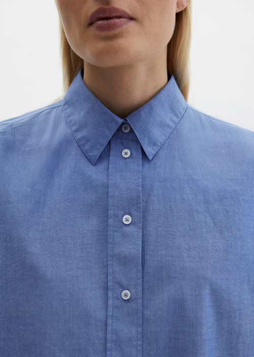 Regular blouse Medium Blue in detailaanzicht