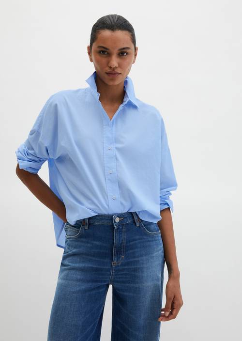 Regular blouse Bright Blue in vooraanzicht