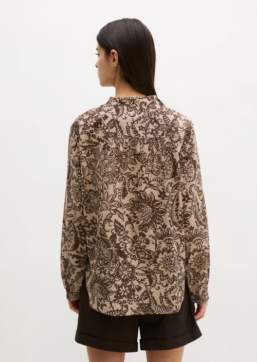 Regular tunic blouse — Medium Brown
