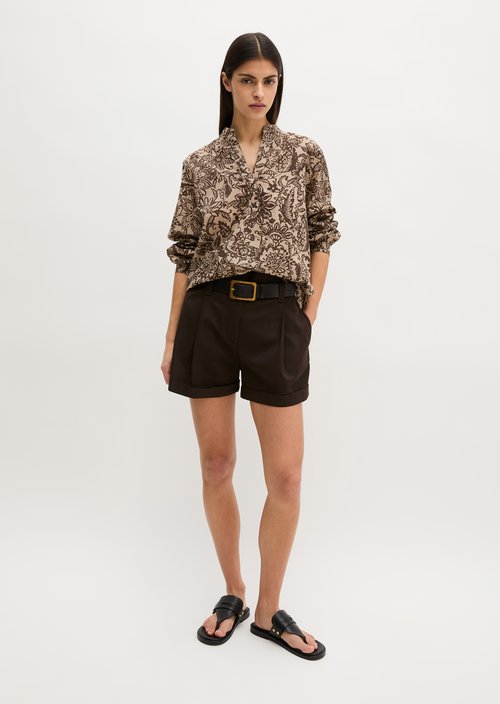 Regular tunic blouse — Medium Brown