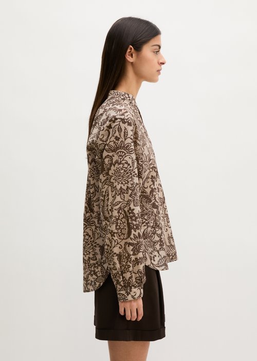 Regular tunic blouse — Medium Brown