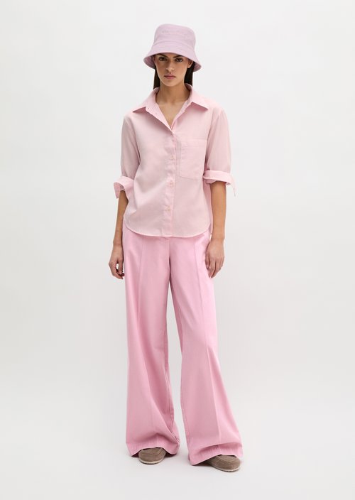 Relaxed cropped blouse — Dried Rose
