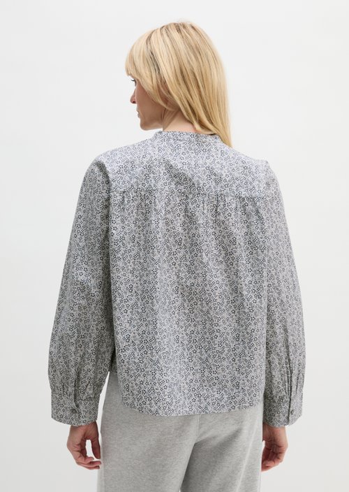 Ruffled loose blouse — Light Blue