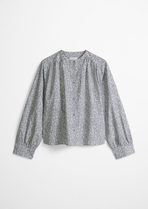 Ruffled loose blouse — Light Blue