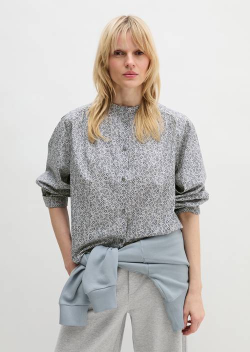 Blouse plissée loose Light Blue en vue de face
