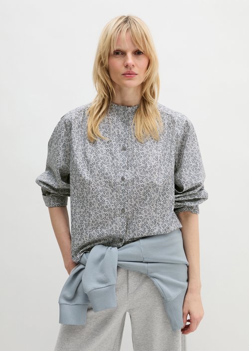 Ruffled loose blouse — Light Blue