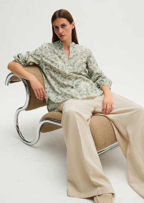 Regular tunic blouse — Light Green