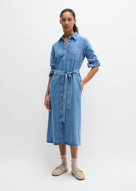 Marc O'polo Damen Blau Jeanskleid Regular