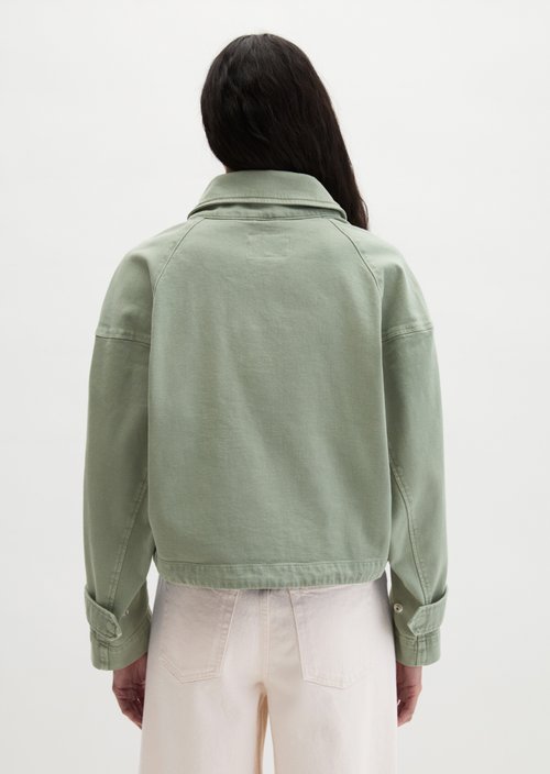 Funnel-neck jacket loose — Fresh Sage