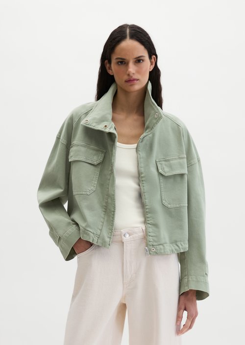 Funnel-neck jacket loose — Fresh Sage