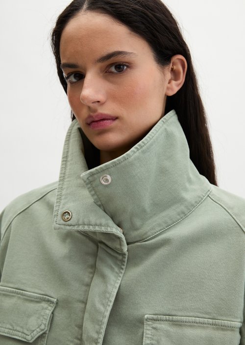 Funnel-neck jacket loose — Fresh Sage