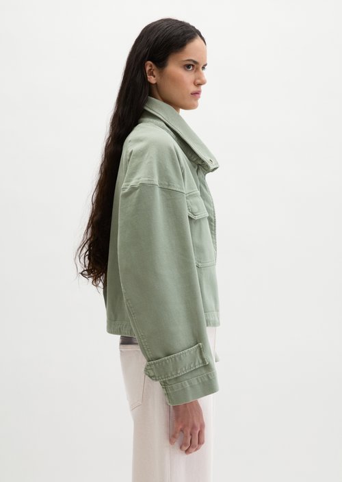 Funnel-neck jacket loose — Fresh Sage