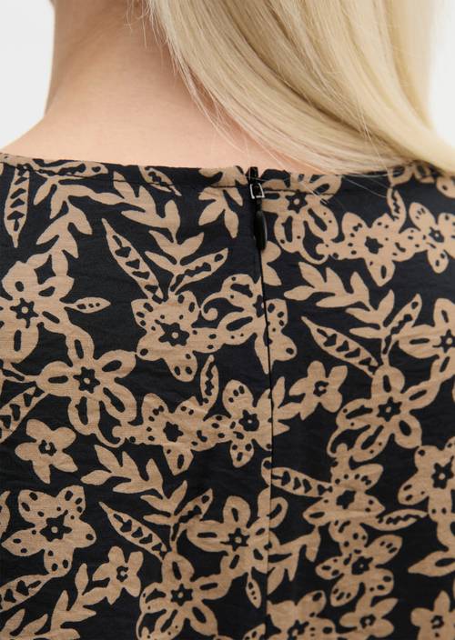 Crinkle-Kleid shaped Dark Blue in Detailansicht