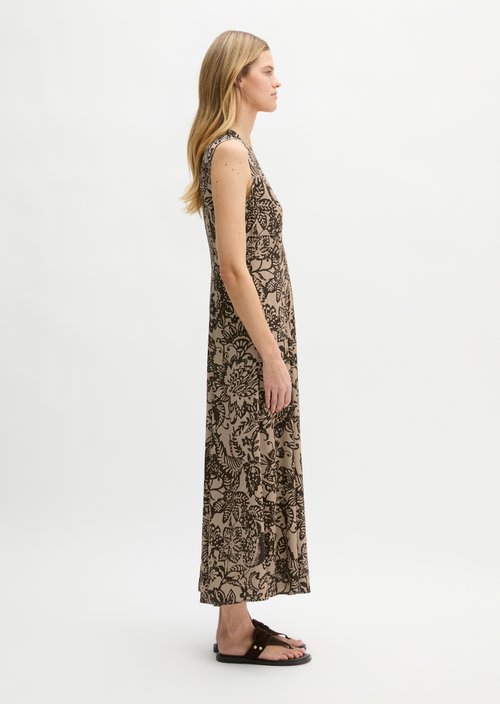 Sleeveless fitted dress — Dark Brown