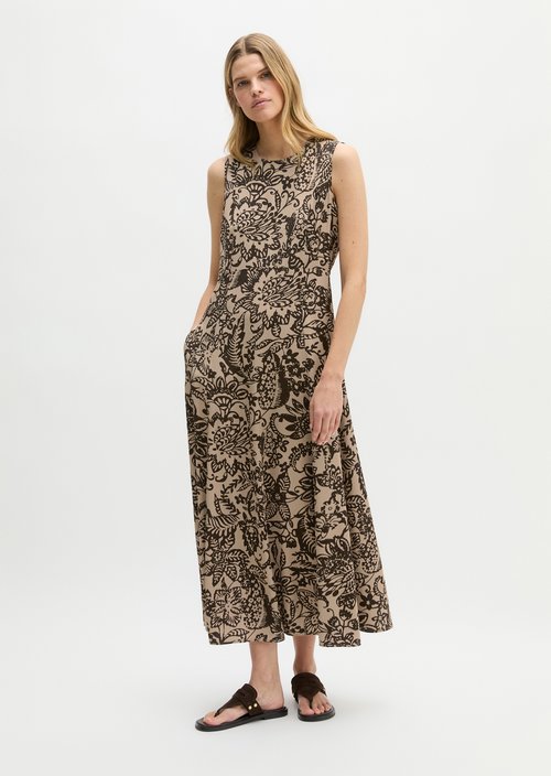 Sleeveless fitted dress — Dark Brown