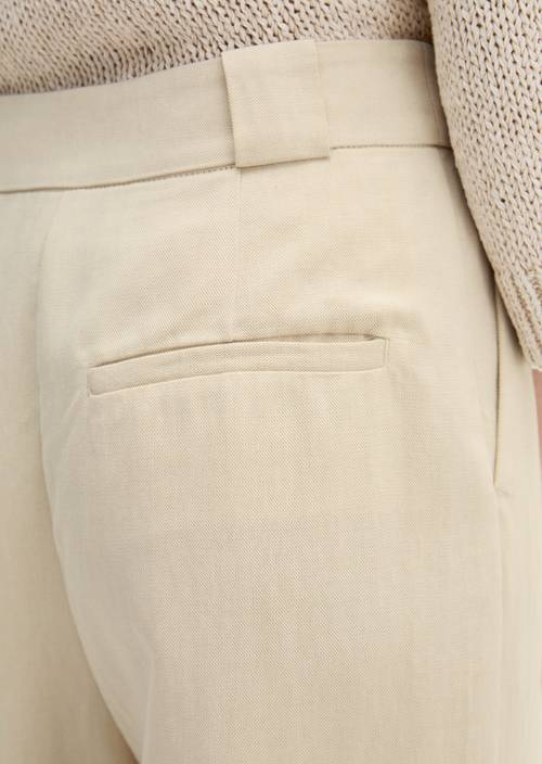 Pantalón sastre ancho Dusty Beige Melange en vista detallada